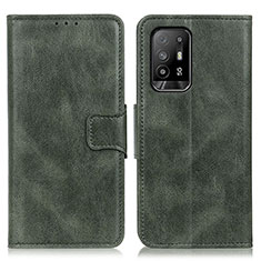 Coque Portefeuille Livre Cuir Etui Clapet M09L pour Oppo F19 Pro+ Plus 5G Vert