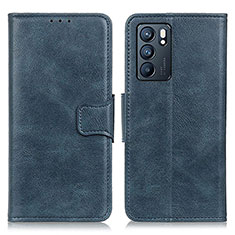 Coque Portefeuille Livre Cuir Etui Clapet M09L pour Oppo Reno6 5G Bleu