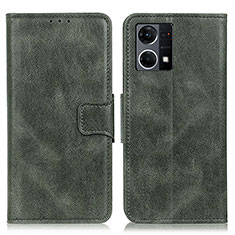 Coque Portefeuille Livre Cuir Etui Clapet M09L pour Oppo Reno7 4G Vert