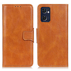 Coque Portefeuille Livre Cuir Etui Clapet M09L pour Oppo Reno7 5G Marron