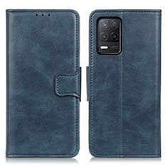 Coque Portefeuille Livre Cuir Etui Clapet M09L pour Realme 8 5G Bleu