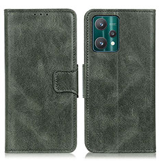 Coque Portefeuille Livre Cuir Etui Clapet M09L pour Realme 9 4G Vert