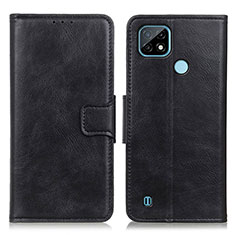 Coque Portefeuille Livre Cuir Etui Clapet M09L pour Realme C21 Noir