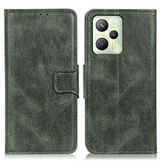 Coque Portefeuille Livre Cuir Etui Clapet M09L pour Realme C35 Vert