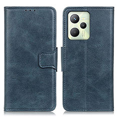 Coque Portefeuille Livre Cuir Etui Clapet M09L pour Realme Narzo 50A Prime Bleu