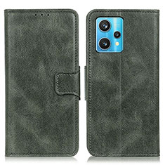 Coque Portefeuille Livre Cuir Etui Clapet M09L pour Realme V25 5G Vert