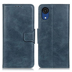 Coque Portefeuille Livre Cuir Etui Clapet M09L pour Samsung Galaxy A03 Core Bleu