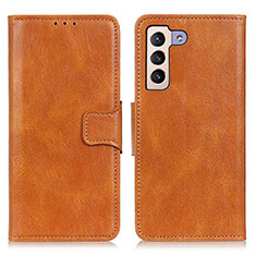 Coque Portefeuille Livre Cuir Etui Clapet M09L pour Samsung Galaxy S21 FE 5G Marron