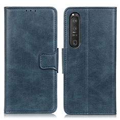 Coque Portefeuille Livre Cuir Etui Clapet M09L pour Sony Xperia 1 III Bleu