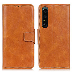 Coque Portefeuille Livre Cuir Etui Clapet M09L pour Sony Xperia 1 IV Marron