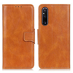 Coque Portefeuille Livre Cuir Etui Clapet M09L pour Sony Xperia 1 V Marron