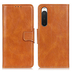 Coque Portefeuille Livre Cuir Etui Clapet M09L pour Sony Xperia 10 IV Marron