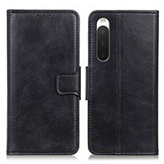 Coque Portefeuille Livre Cuir Etui Clapet M09L pour Sony Xperia 10 IV Noir