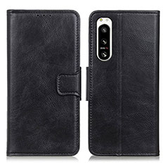 Coque Portefeuille Livre Cuir Etui Clapet M09L pour Sony Xperia 5 IV Noir