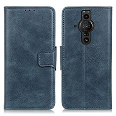 Coque Portefeuille Livre Cuir Etui Clapet M09L pour Sony Xperia PRO-I Bleu