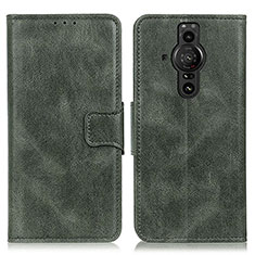 Coque Portefeuille Livre Cuir Etui Clapet M09L pour Sony Xperia PRO-I Vert