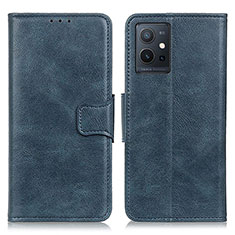 Coque Portefeuille Livre Cuir Etui Clapet M09L pour Vivo iQOO Z6 5G Bleu