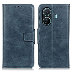 Coque Portefeuille Livre Cuir Etui Clapet M09L pour Vivo iQOO Z6 Pro 5G Bleu