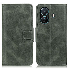 Coque Portefeuille Livre Cuir Etui Clapet M09L pour Vivo iQOO Z6 Pro 5G Vert