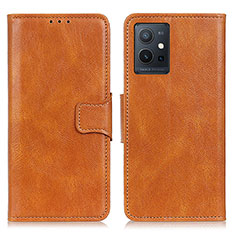 Coque Portefeuille Livre Cuir Etui Clapet M09L pour Vivo T1 5G India Marron