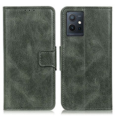 Coque Portefeuille Livre Cuir Etui Clapet M09L pour Vivo T1 5G India Vert