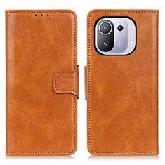 Coque Portefeuille Livre Cuir Etui Clapet M09L pour Xiaomi Mi 11 Pro 5G Marron