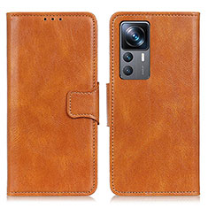 Coque Portefeuille Livre Cuir Etui Clapet M09L pour Xiaomi Mi 12T 5G Marron