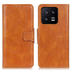 Coque Portefeuille Livre Cuir Etui Clapet M09L pour Xiaomi Mi 13 Pro 5G Marron