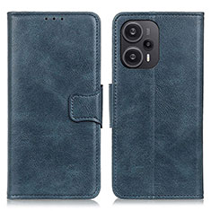 Coque Portefeuille Livre Cuir Etui Clapet M09L pour Xiaomi Poco F5 5G Bleu