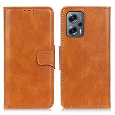 Coque Portefeuille Livre Cuir Etui Clapet M09L pour Xiaomi Poco X4 GT 5G Marron