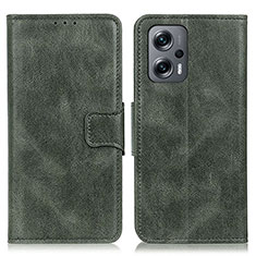 Coque Portefeuille Livre Cuir Etui Clapet M09L pour Xiaomi Poco X4 GT 5G Vert