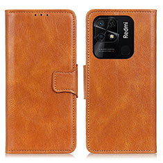 Coque Portefeuille Livre Cuir Etui Clapet M09L pour Xiaomi Redmi 10 India Marron