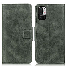 Coque Portefeuille Livre Cuir Etui Clapet M09L pour Xiaomi Redmi Note 10 JE 5G Vert