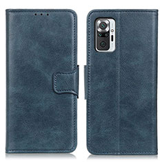 Coque Portefeuille Livre Cuir Etui Clapet M09L pour Xiaomi Redmi Note 10 Pro 4G Bleu