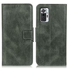 Coque Portefeuille Livre Cuir Etui Clapet M09L pour Xiaomi Redmi Note 10 Pro 4G Vert