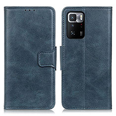 Coque Portefeuille Livre Cuir Etui Clapet M09L pour Xiaomi Redmi Note 10 Pro 5G Bleu