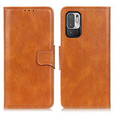 Coque Portefeuille Livre Cuir Etui Clapet M09L pour Xiaomi Redmi Note 10T 5G Marron