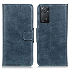 Coque Portefeuille Livre Cuir Etui Clapet M09L pour Xiaomi Redmi Note 11 Pro 4G Bleu