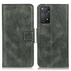 Coque Portefeuille Livre Cuir Etui Clapet M09L pour Xiaomi Redmi Note 11 Pro 4G Vert