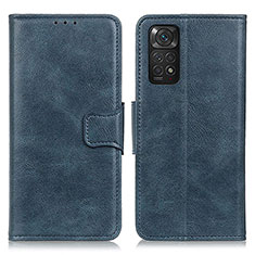 Coque Portefeuille Livre Cuir Etui Clapet M09L pour Xiaomi Redmi Note 11S 4G Bleu