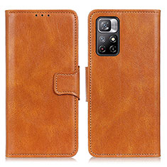 Coque Portefeuille Livre Cuir Etui Clapet M09L pour Xiaomi Redmi Note 11T 5G Marron