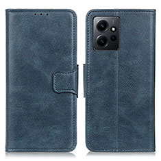 Coque Portefeuille Livre Cuir Etui Clapet M09L pour Xiaomi Redmi Note 12 4G Bleu