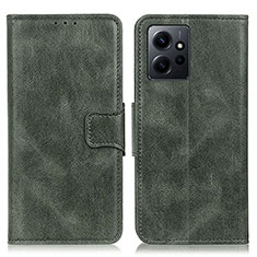 Coque Portefeuille Livre Cuir Etui Clapet M09L pour Xiaomi Redmi Note 12 4G Vert