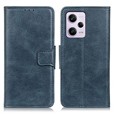 Coque Portefeuille Livre Cuir Etui Clapet M09L pour Xiaomi Redmi Note 12 Pro 5G Bleu