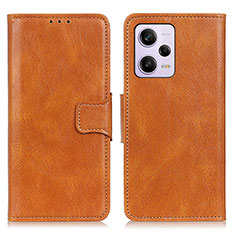 Coque Portefeuille Livre Cuir Etui Clapet M09L pour Xiaomi Redmi Note 12 Pro 5G Marron