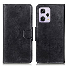 Coque Portefeuille Livre Cuir Etui Clapet M09L pour Xiaomi Redmi Note 12 Pro 5G Noir