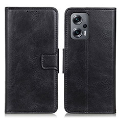 Coque Portefeuille Livre Cuir Etui Clapet M09L pour Xiaomi Redmi Note 12T Pro 5G Noir