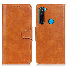 Coque Portefeuille Livre Cuir Etui Clapet M09L pour Xiaomi Redmi Note 8 (2021) Marron