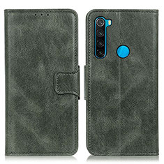 Coque Portefeuille Livre Cuir Etui Clapet M09L pour Xiaomi Redmi Note 8 (2021) Vert