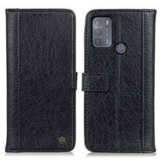 Coque Portefeuille Livre Cuir Etui Clapet M10L pour Motorola Moto G50 Noir